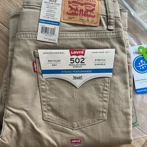 Levi  502 Khaki Adjustable Waist  30x32